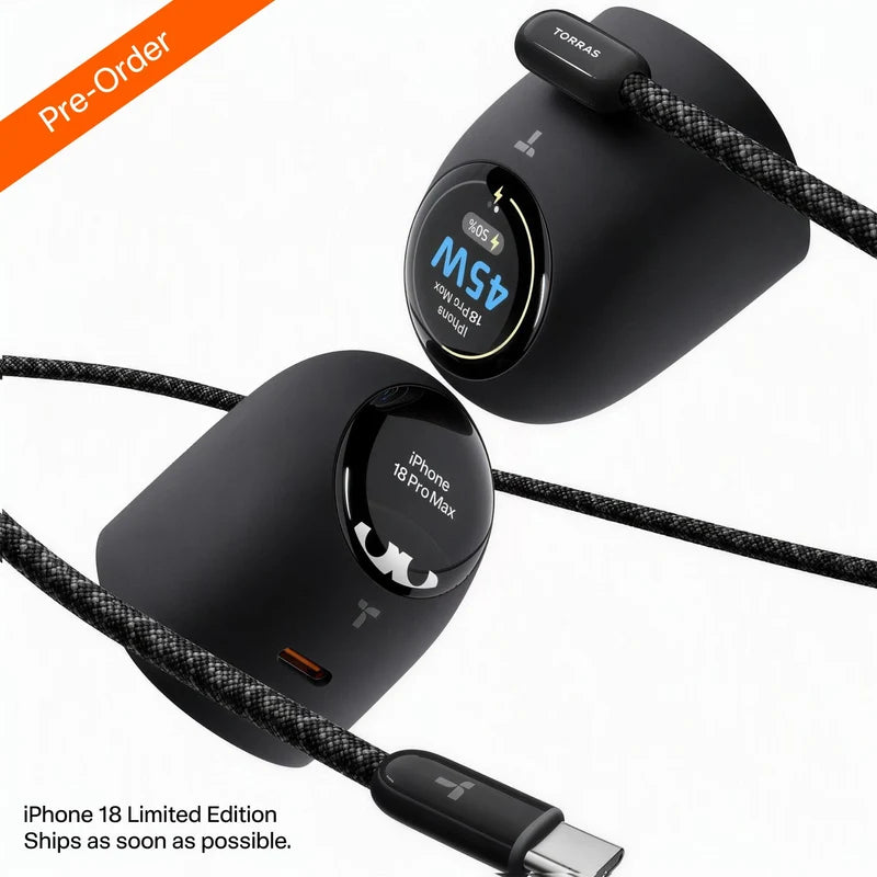 🔥Order Now & Get a FREE Charging Cable 🎁 45W Smart Display USB-C PD Fast Charger