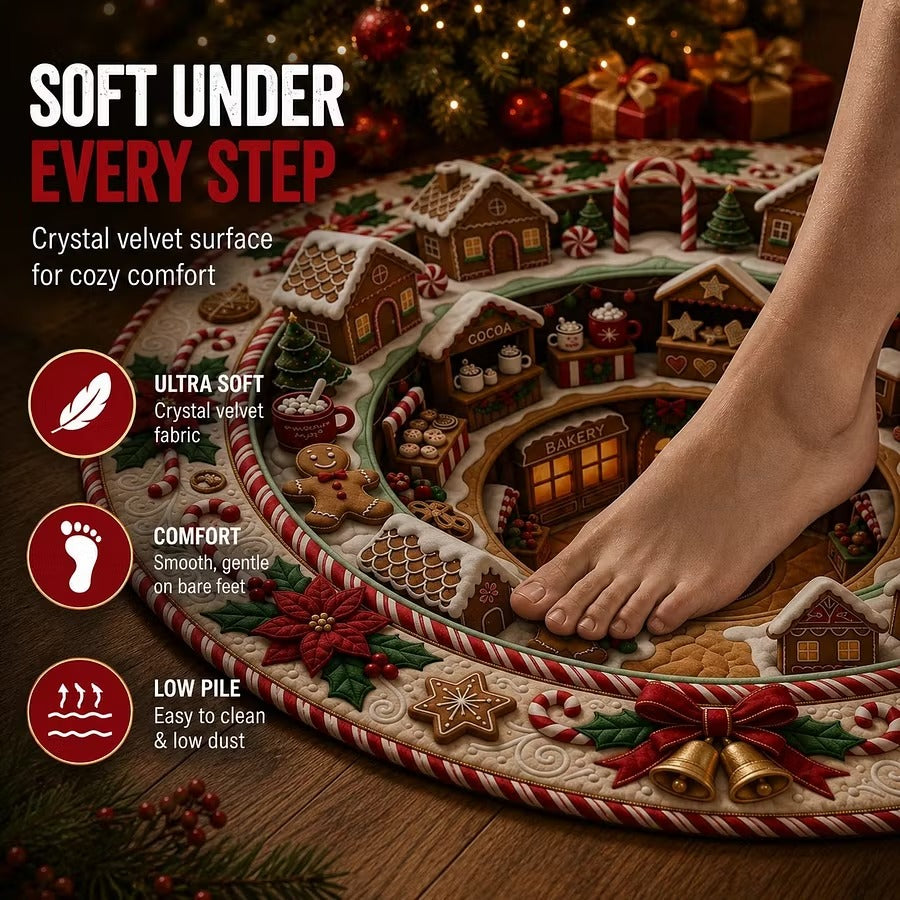 🎄 Christmas 3D Optical Illusion Rug
