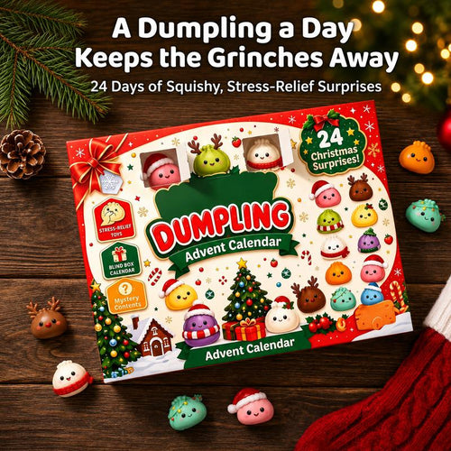 🎄 2026 Christmas Mini Squishies Advent Calendar — Dumpling Squishy Edition 🎁