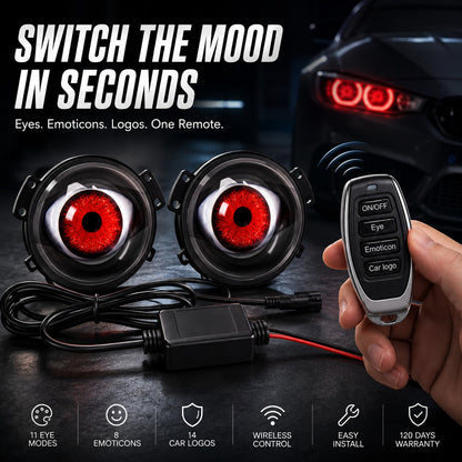 🔥 Limited Time 50% OFF😈ED Headlights with Animated Evil Eyes