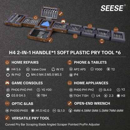 55-in-1 Magnetic Precision Screwdriver Toolkit for Electronics & Home Repair