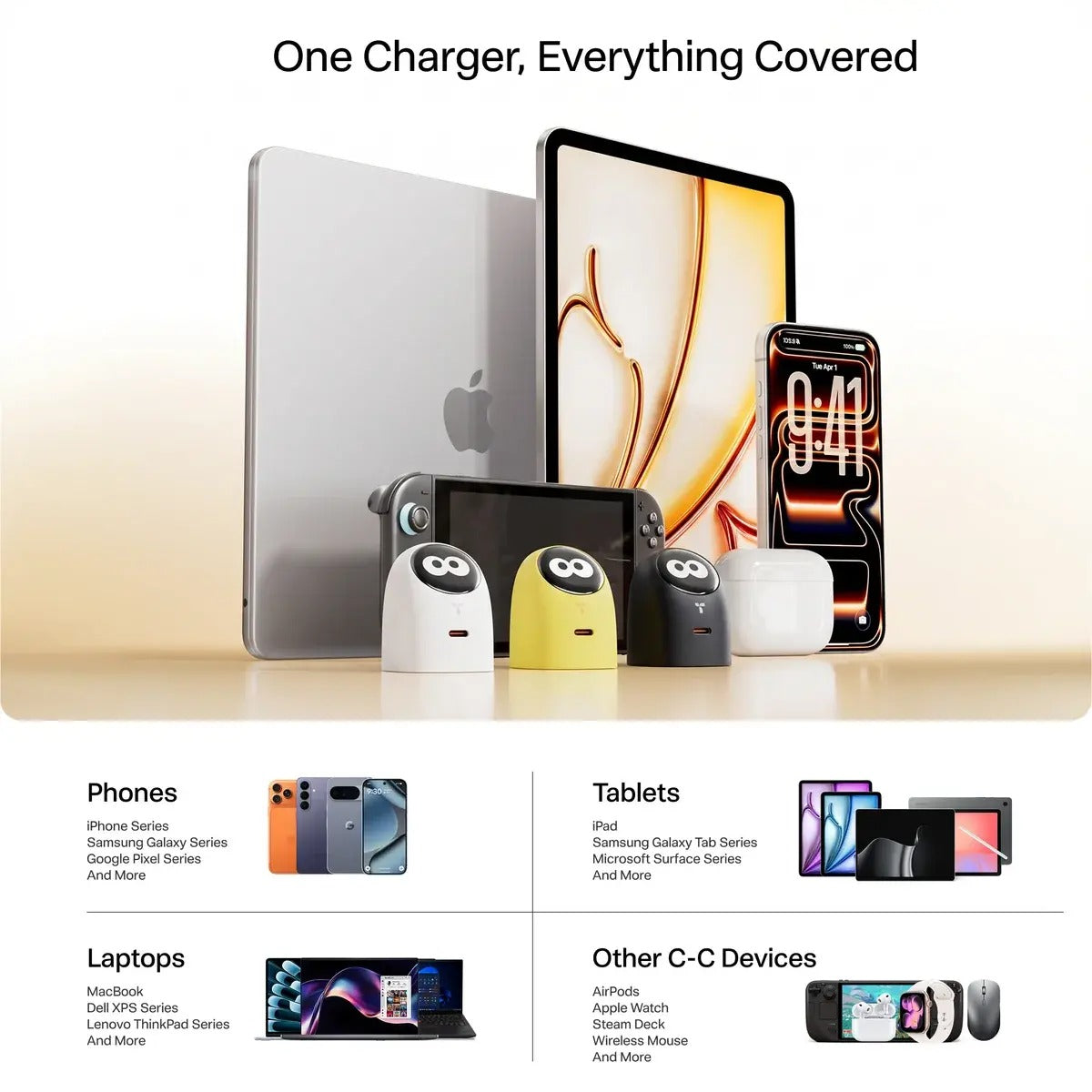 🔥Order Now & Get a FREE Charging Cable 🎁 45W Smart Display USB-C PD Fast Charger
