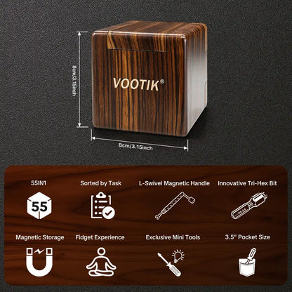 55-in-1 Magnetic Precision Screwdriver Toolkit for Electronics & Home Repair