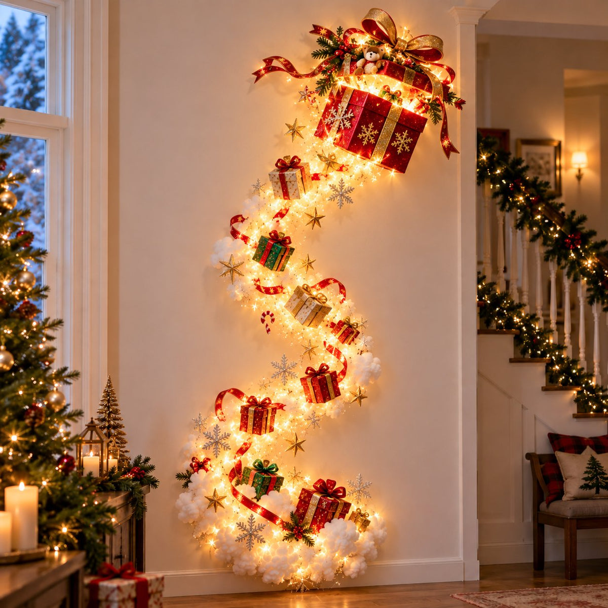 ✨Kerstmagie wandlamp - Een vleugje kerstmagie direct aan je muur✨