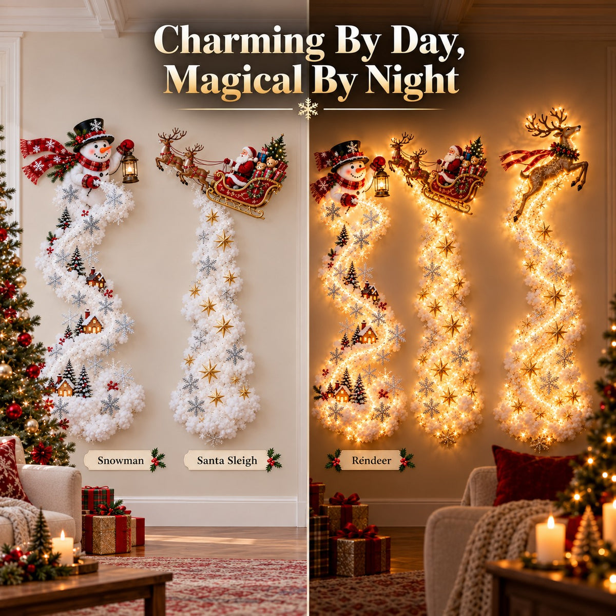 ✨Kerstmagie wandlamp - Een vleugje kerstmagie direct aan je muur✨
