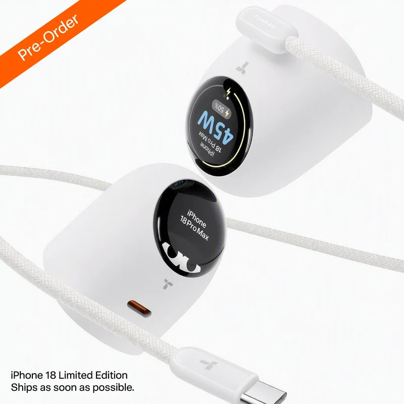 🔥Order Now & Get a FREE Charging Cable 🎁 45W Smart Display USB-C PD Fast Charger